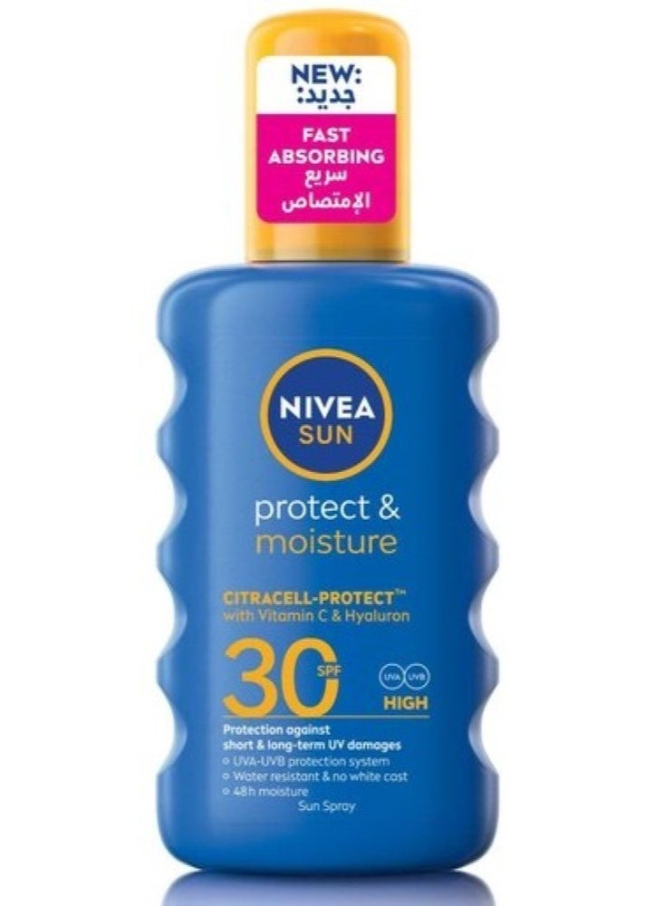 نيفيا واقي شمس بعامل حماية 30 عالي الحماية والترطيب من سيتراسيل مع فيتامين سي وحمض الهيالورونيك، 200 مل - Image 1